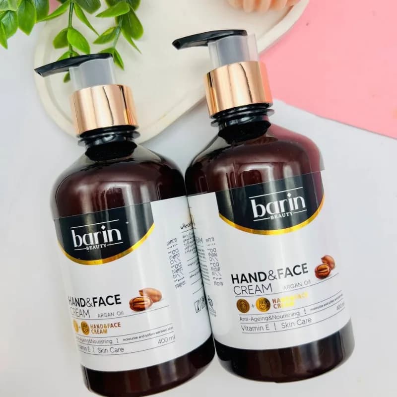 کرم مرطوب کننده دست و صورت روغن آرگان بارین بیوتی 400ml — تصویر ۲