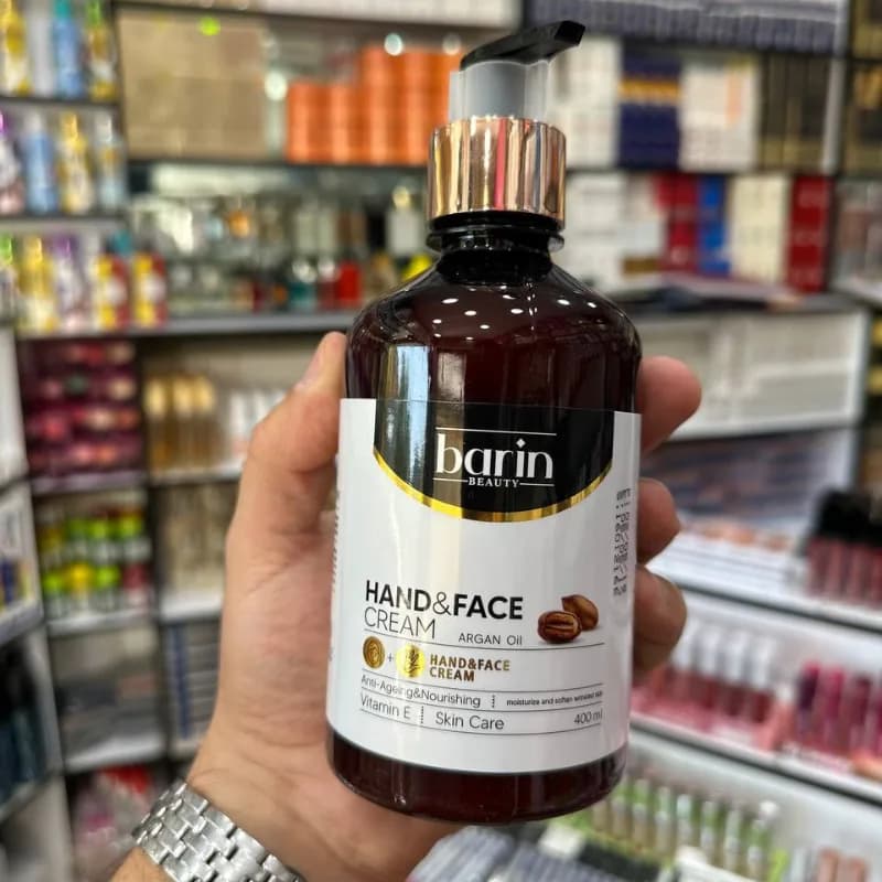 کرم مرطوب کننده دست و صورت روغن آرگان بارین بیوتی 400ml — تصویر ۴