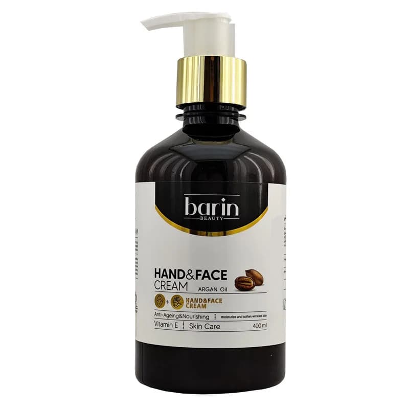 کرم مرطوب کننده دست و صورت روغن آرگان بارین بیوتی 400ml