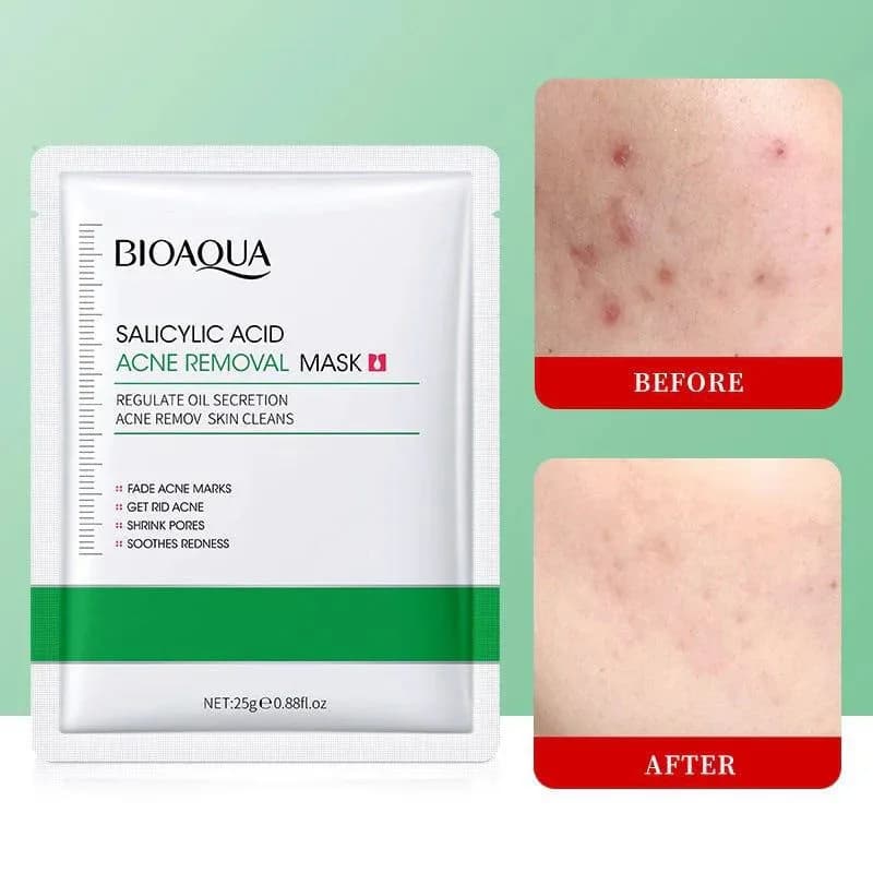 ماسک ورقه ای ضدجوش سالیسیلیک اسید بیوآکوا BIOAQUA — تصویر ۵