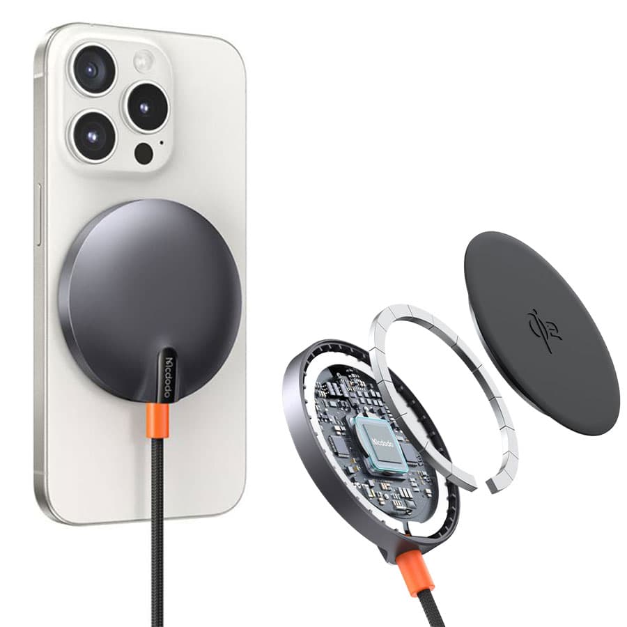 شارژر وایرلس مگ سیف 15 وات مک دودو MCDODO CH-2860 MagQ Qi2 15w Magnetic Wireless Charging