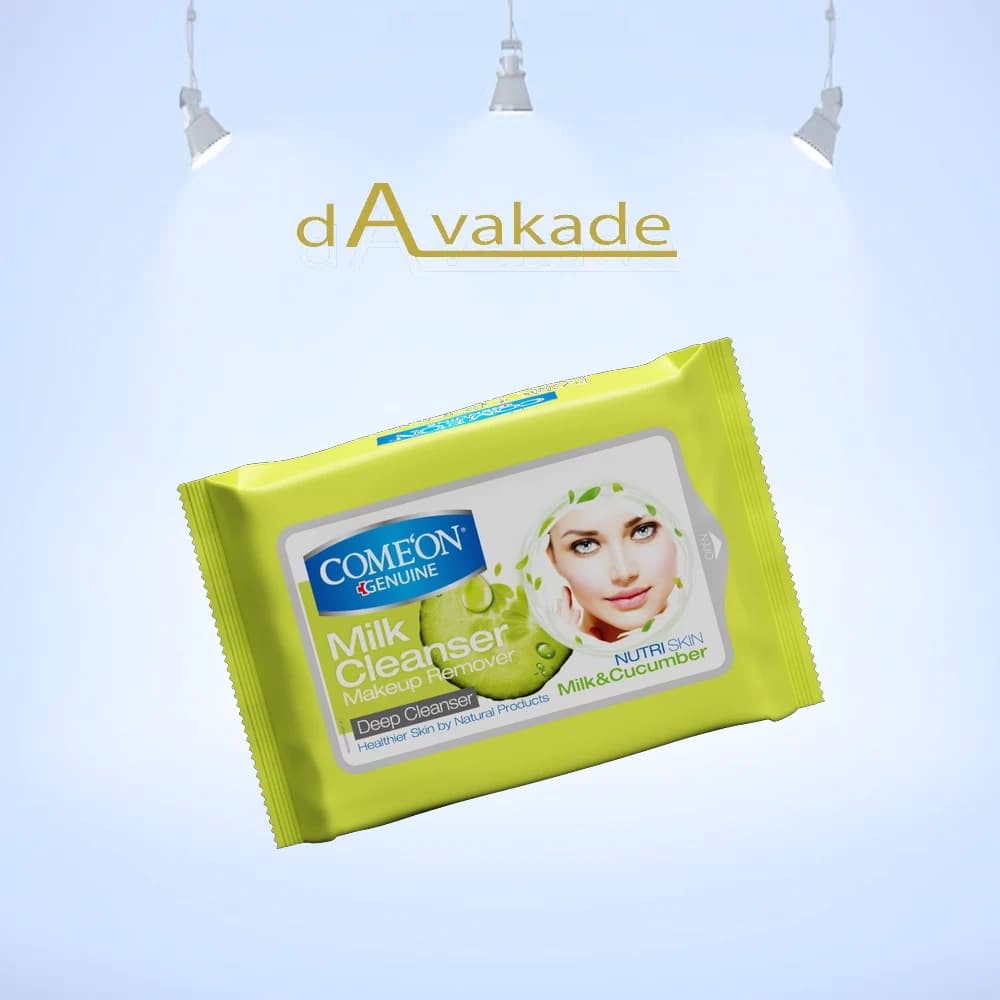 دستمال مرطوب شیر پاک‌کن کامان مدل Milk Cleanser (مناسب انواع پوست)