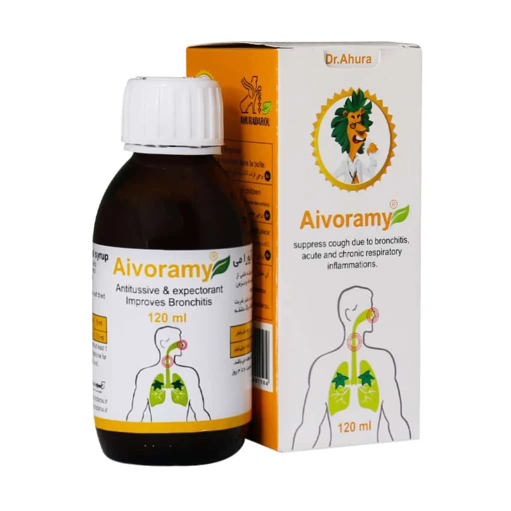 شربت ضد سرفه آیورامی اهورا دارو 120 میلی‌لیتر | Ahura Darou Ayurami Cough Syrup 120ml