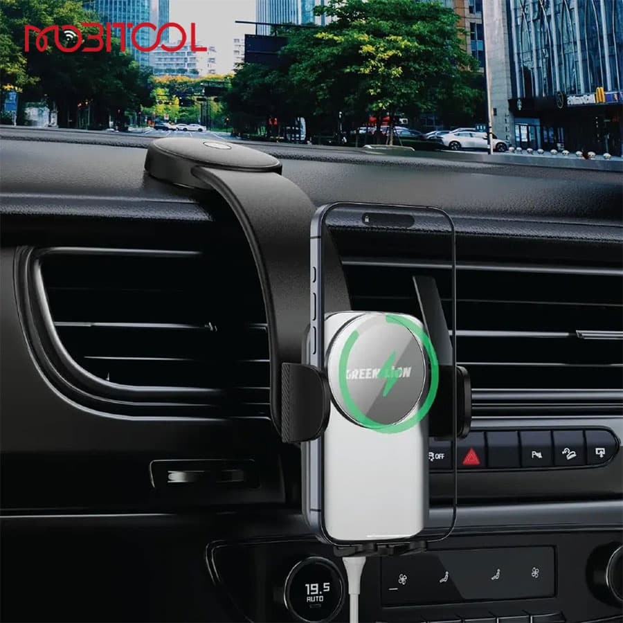هولدر و شارژر وایرلس گرین لاین Green Lion Flex Charge Pro Phone Holder GL-HL01 — تصویر ۲