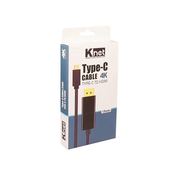 کابل تبدیل USB-C به HDMI کی نت مدل K-CUCMHD18 طول ۱.۸ متر — تصویر ۳