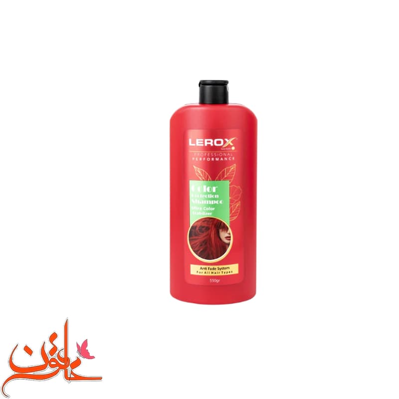 شامپو تثبیت کننده رنگ مو لروکس مدل Color Protection حجم 550 میل