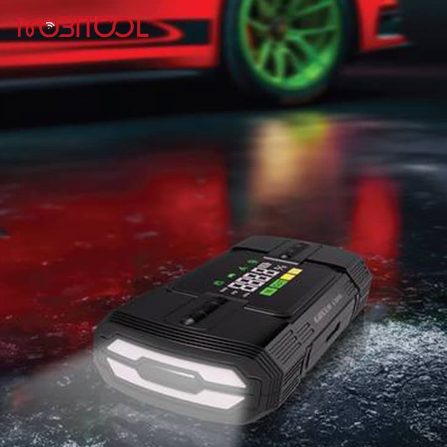 جامپ استارتر و کمپرسور باد قابل حمل گرین Green Lion 12V Jump Starter 12000mAh GJS05 — تصویر ۲