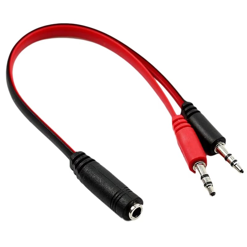 تبدیل 1 به 2 صدا میکروفون و هدفون aux