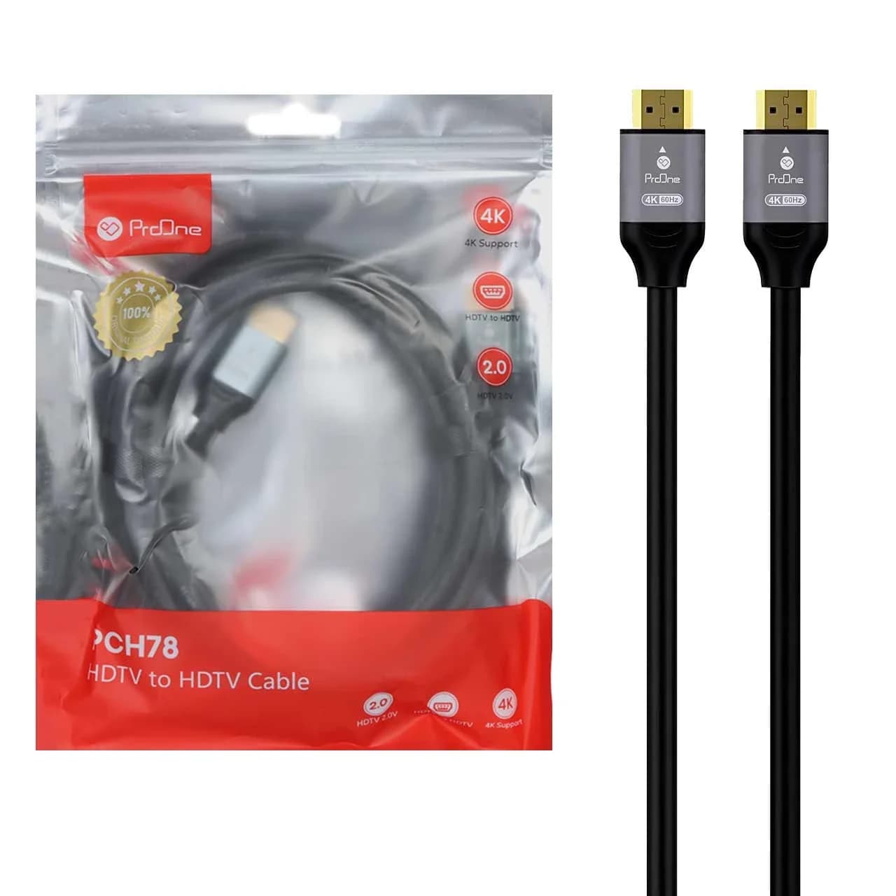 کابل 3 متری ProOne HDMI مدل PCH78 – مشکی — تصویر ۲
