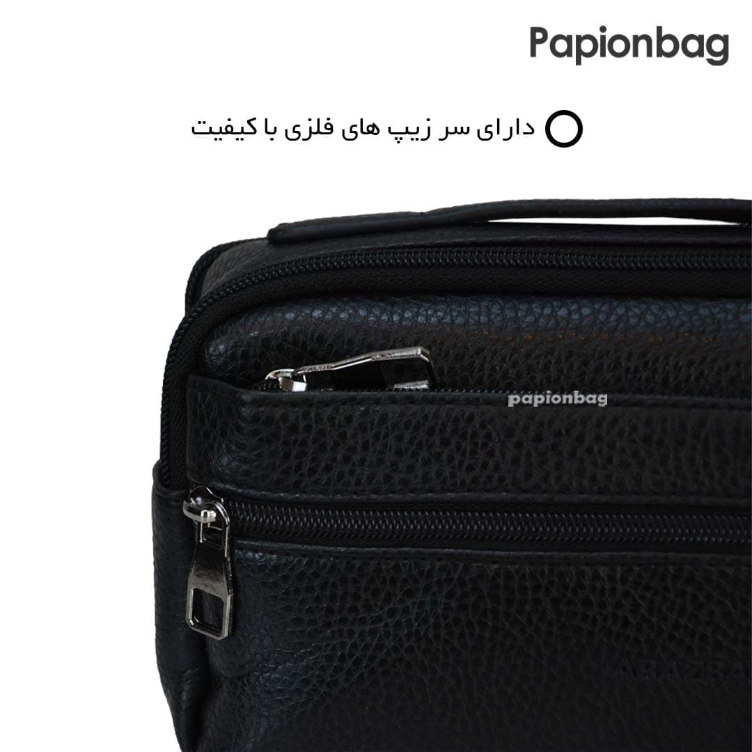 شوز بگ دستی چرم مردانه برند آراز کد828 — تصویر ۷