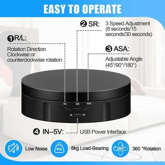 میز گردان عکاسی 360 درجه Foldio 360 Smart Turntable (در 3 اندازه) — تصویر ۲