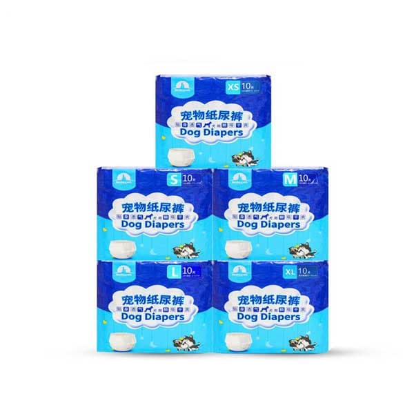 پوشک سگ ماده تاتوتی 10 عددی ( سایز بندی مختلف )