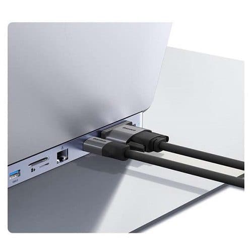 هاب تایپ سی 11 پورت باسئوس مدل WKSX030013 با 3 پورت USB 3.0 و پورت SD/TF و RJ45 و HDMI و VGA و Type-C و AUX — تصویر ۳