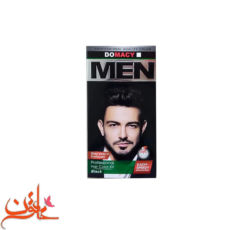 کیت رنگ مو مردانه دوماسی مشکی حجم 50 میلی لیتر