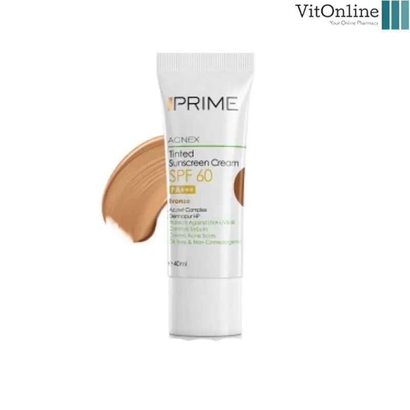 کرم ضد آفتاب آکنکس spf60 رنگ برنز پریم