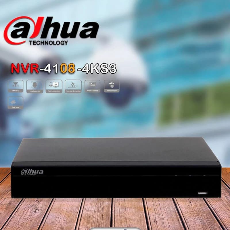دستگاه NVR داهوا 8 کانال NVR4108-4KS3 8MP — تصویر ۳