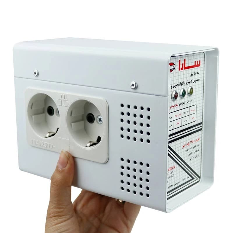 محافظ برق صوتی تصویری 4 خانه ارت دار سارا P152F با کابل 1٫6 متری — تصویر ۵