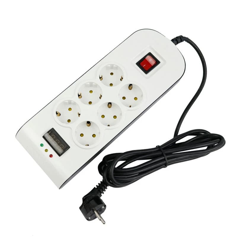 محافظ برق صوتی تصویری 6 خانه ارت دار پارت الکتریک 8795 با کابل 3 متری — تصویر ۵
