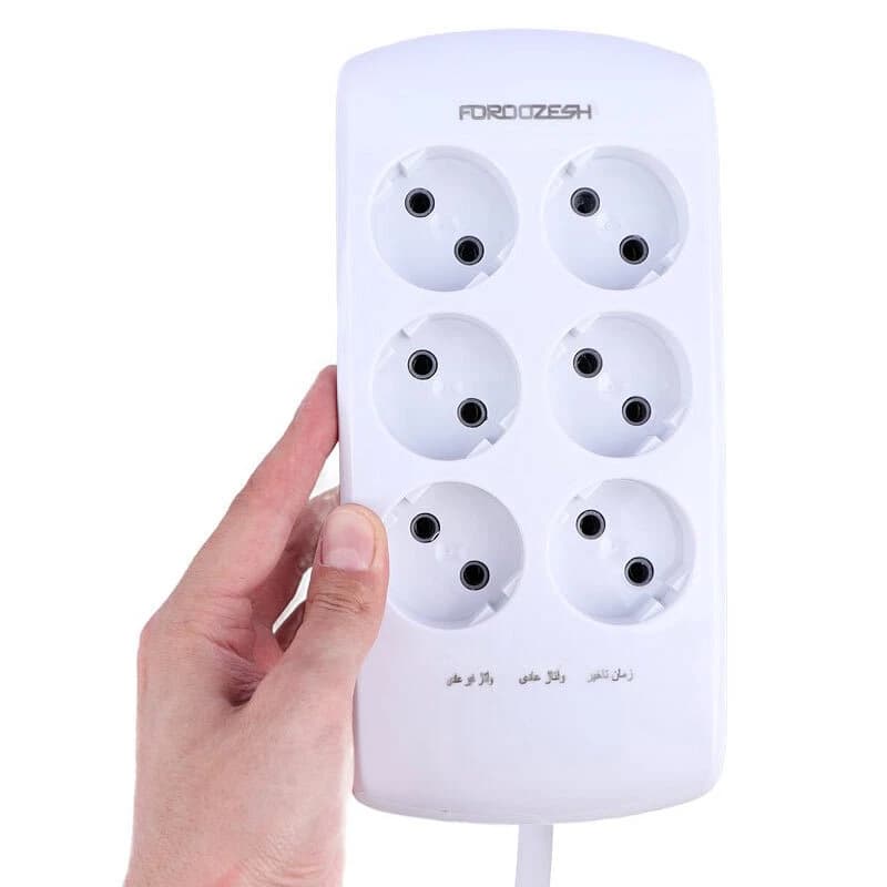 محافظ برق دیجیتال کامپیوتر و صوتی تصویری 6 خانه فروزش Lotus LT600 با کابل 2.8 متری — تصویر ۵