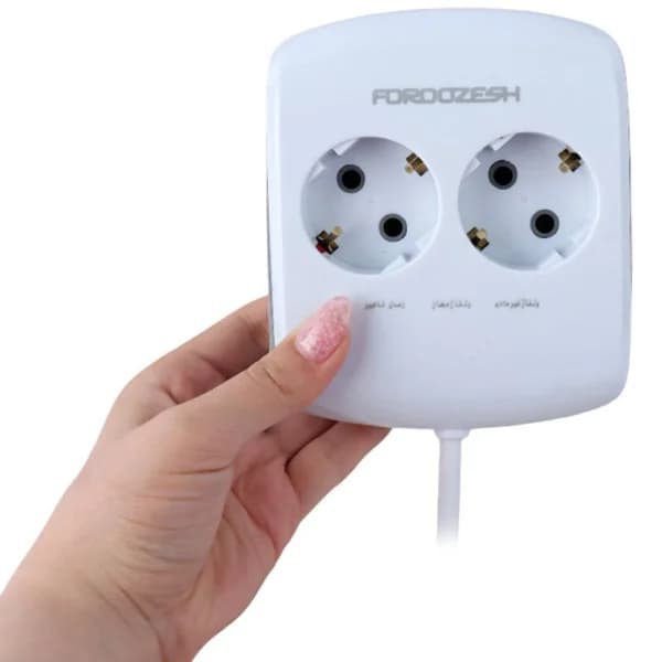 محافظ برق یخچال دیجیتال 2 خانه ارت دار فروزش Lotus LT200D با کابل 1.8 متری — تصویر ۱۲