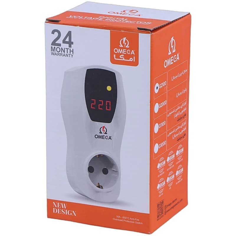 محافظ برق یخچال و فریزر دیجیتال ارت دار امگا G2100 — تصویر ۲