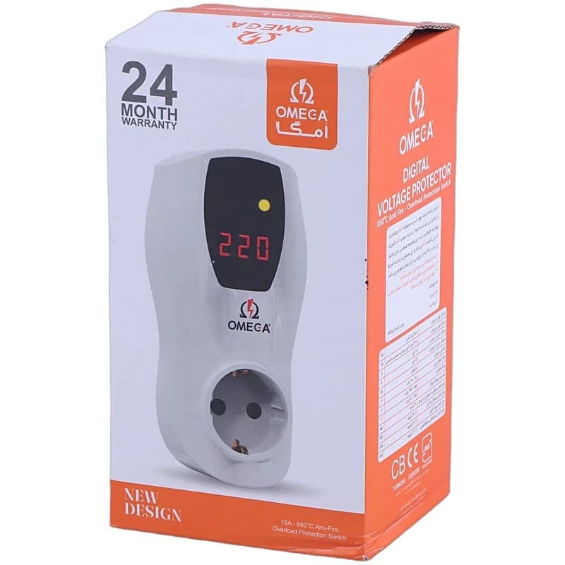 محافظ برق کولر گازی ارت دار امگا G1100 — تصویر ۲
