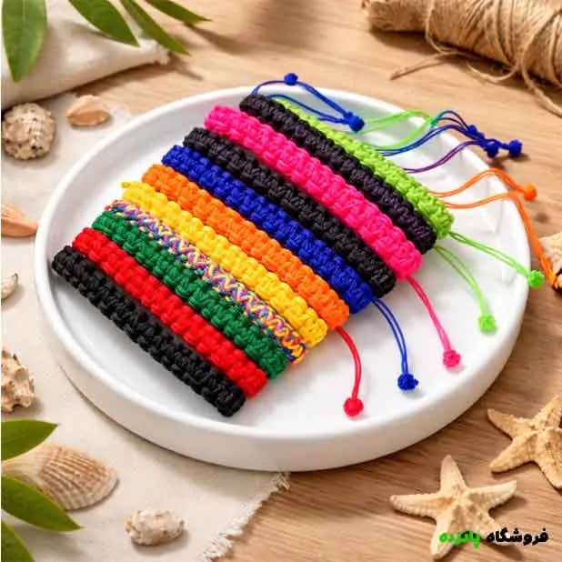 دستبند بافت مکرومه طرح کد 1