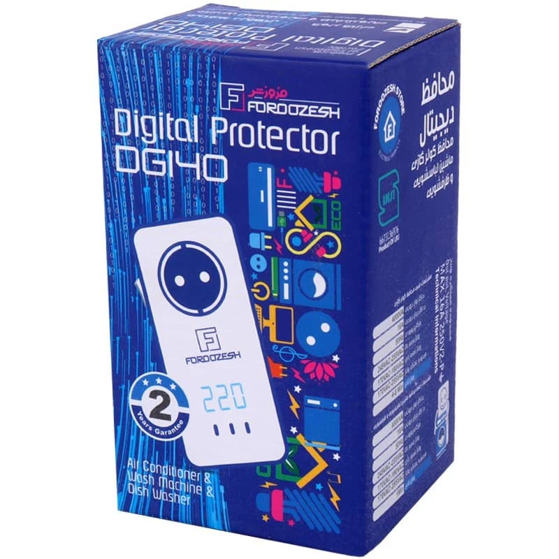 محافظ برق کولر گازی ارت دار فروزش DG140 — تصویر ۲