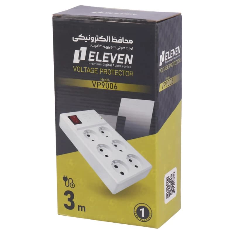 محافظ برق صوتی تصویری 6 خانه ایلون VP9006 با کابل 3 متری — تصویر ۲