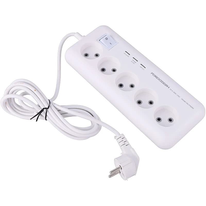 محافظ برق صوتی تصویری 5 خانه فروزش FR250 با کابل 2.8 متری — تصویر ۸
