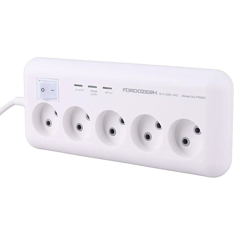 محافظ برق صوتی تصویری 5 خانه فروزش FR250 با کابل 2.8 متری — تصویر ۳