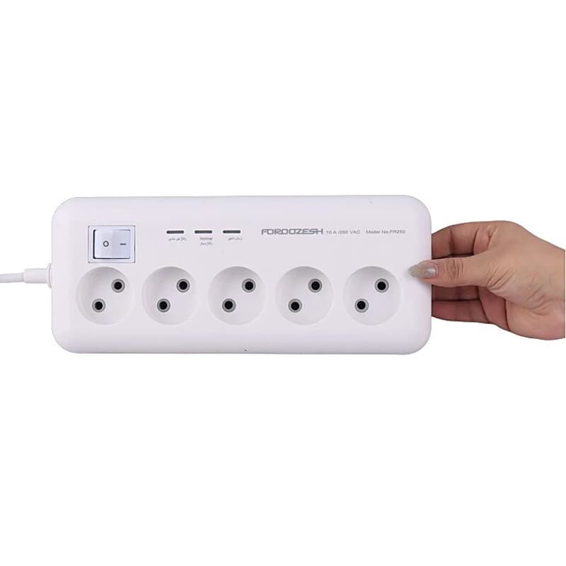 محافظ برق صوتی تصویری 5 خانه فروزش FR250 با کابل 2.8 متری — تصویر ۶