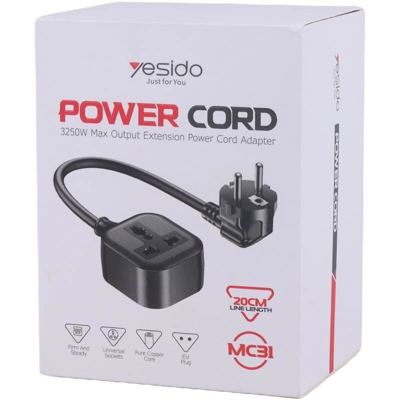 تبدیل برق 3 به 2 یسیدو MC31 با کابل 0.2 متری — تصویر ۵