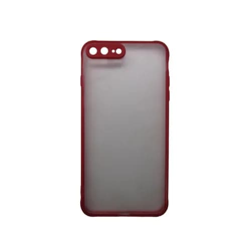 قاب پشت مات محافظ لنزدار iPhone 7 plus / 8 plus قرمز
