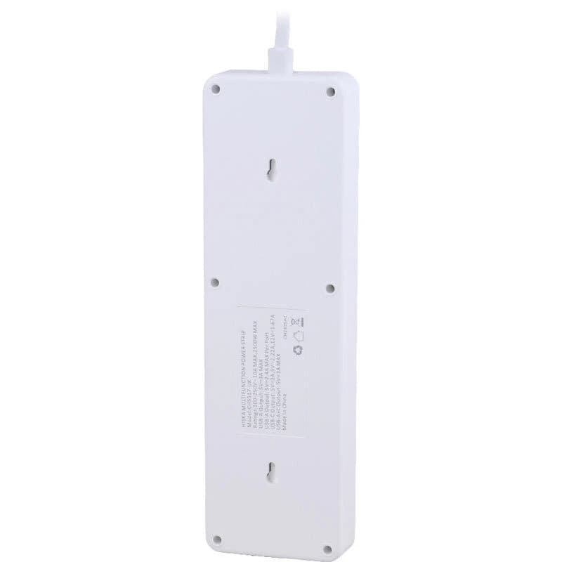 چند راهی 5 خانه هیسکا CH-5517UK با کابل 2 متری + شارژر USB و Type-C — تصویر ۳