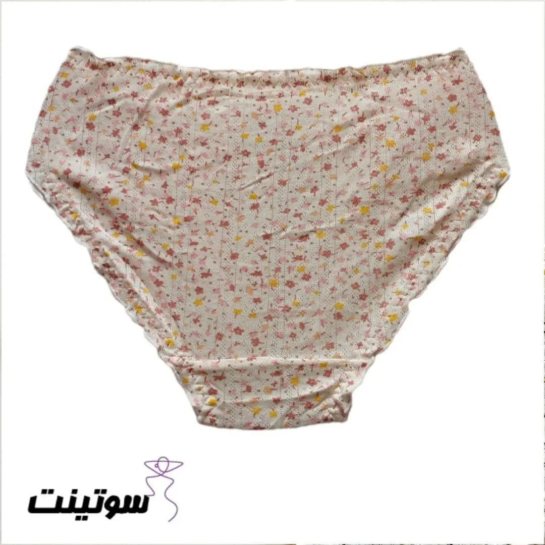 شورت نخی زنانه طرح گل 20000 — تصویر ۲
