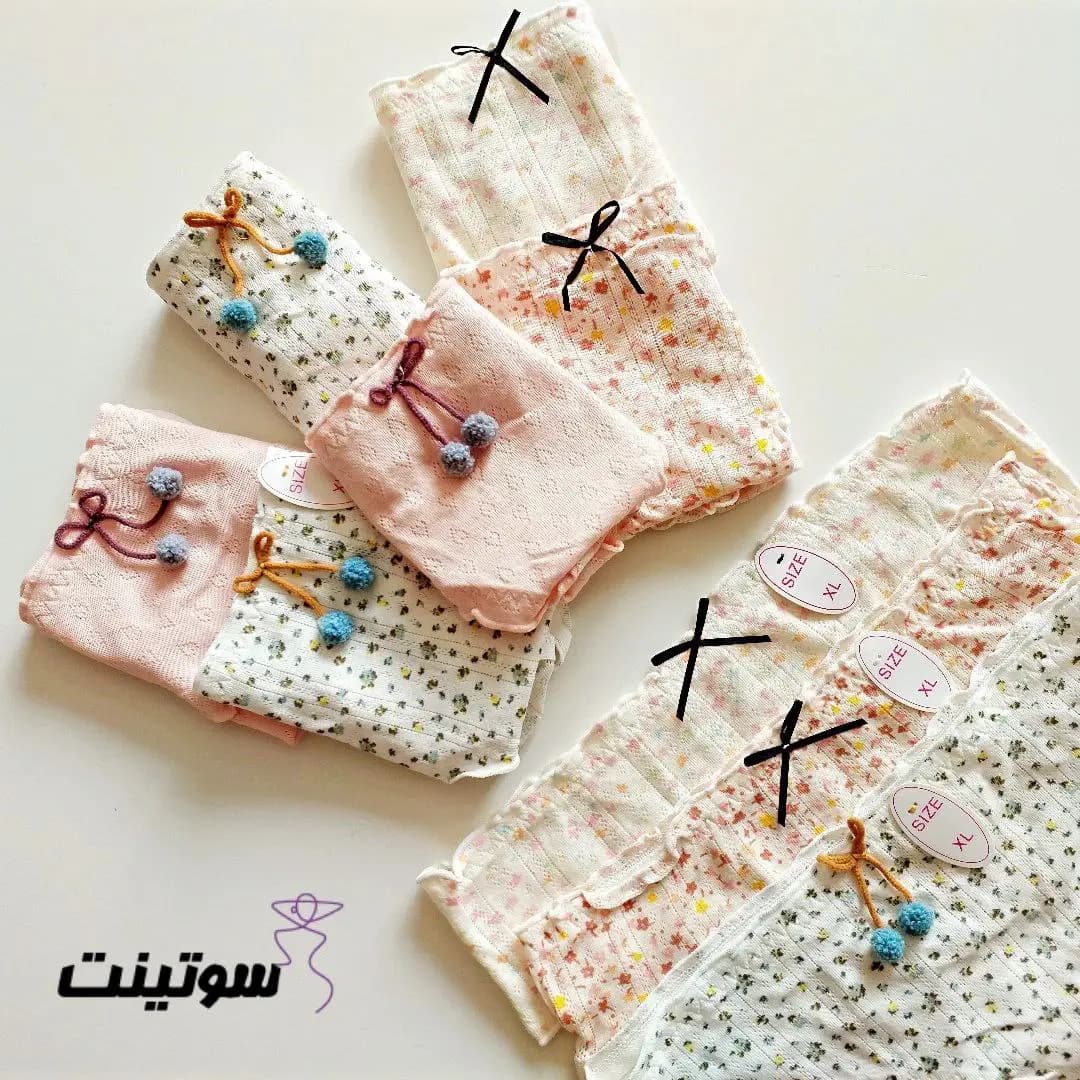 شورت نخی زنانه طرح گل 20000