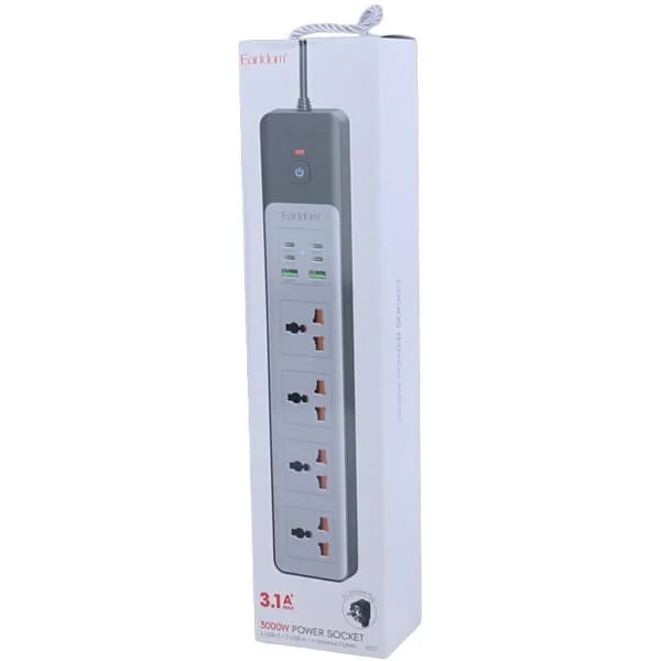 چند راهی 4 خانه ارلدام ES-SC27 با کابل 2 متری + شارژر USB و Type-C — تصویر ۱۰