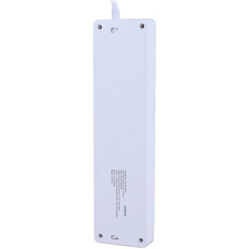 چند راهی 4 خانه هیسکا CH-5518EU با کابل 2 متری + شارژر USB و Type-C — تصویر ۳