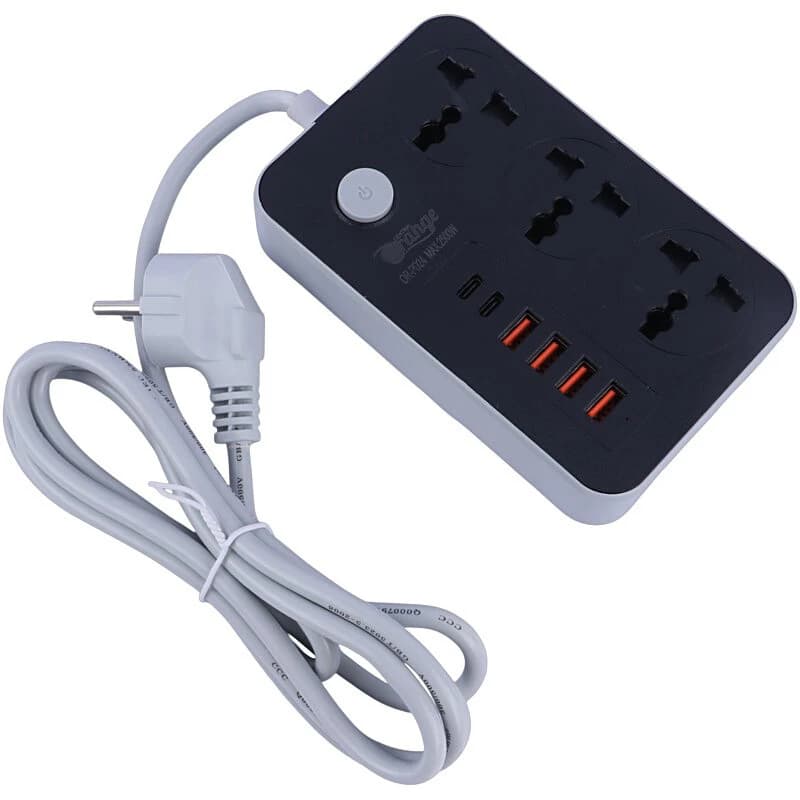 چند راهی 3 خانه اورنج OR-PD24 با کابل 2 متری + شارژر USB و Type-C — تصویر ۴