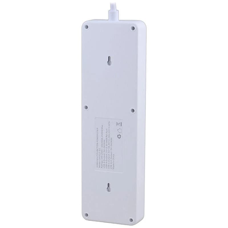 چند راهی 5 خانه هیسکا CH-5517EU با کابل 2 متری + شارژر USB و Type-C — تصویر ۵
