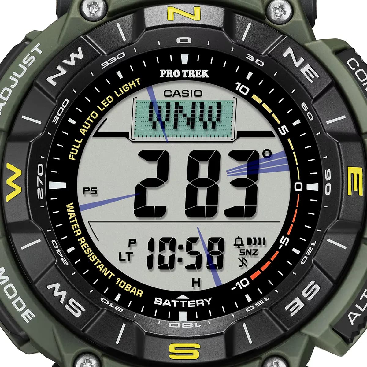 ساعت مچی مردانه کاسیو پروترک CASIO PRO TREK PRG-340-3DR — تصویر ۹
