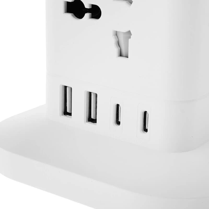 چند راهی 8 خانه هایکو استار HS-PS322 با کابل 2 متری + شارژر USB و Type-C — تصویر ۲