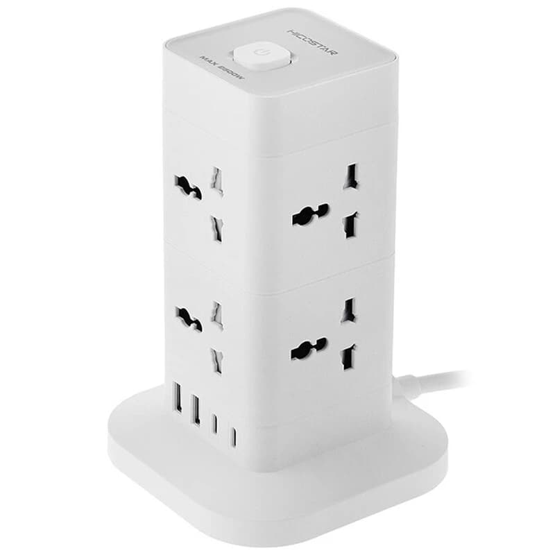 چند راهی 8 خانه هایکو استار HS-PS322 با کابل 2 متری + شارژر USB و Type-C — تصویر ۸
