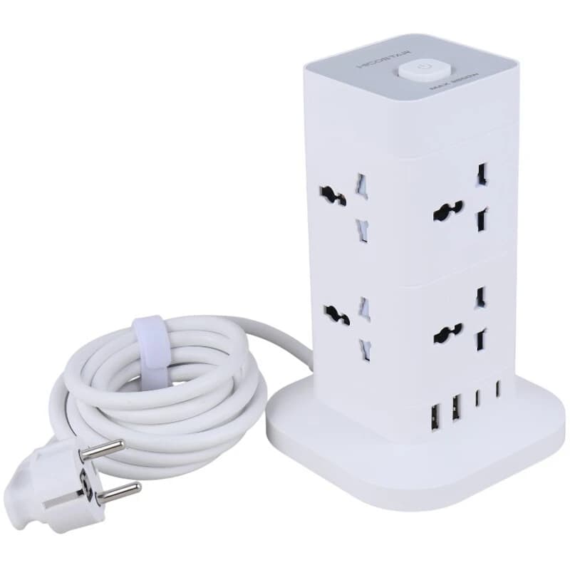 چند راهی 8 خانه هایکو استار HS-PS322 با کابل 2 متری + شارژر USB و Type-C — تصویر ۷