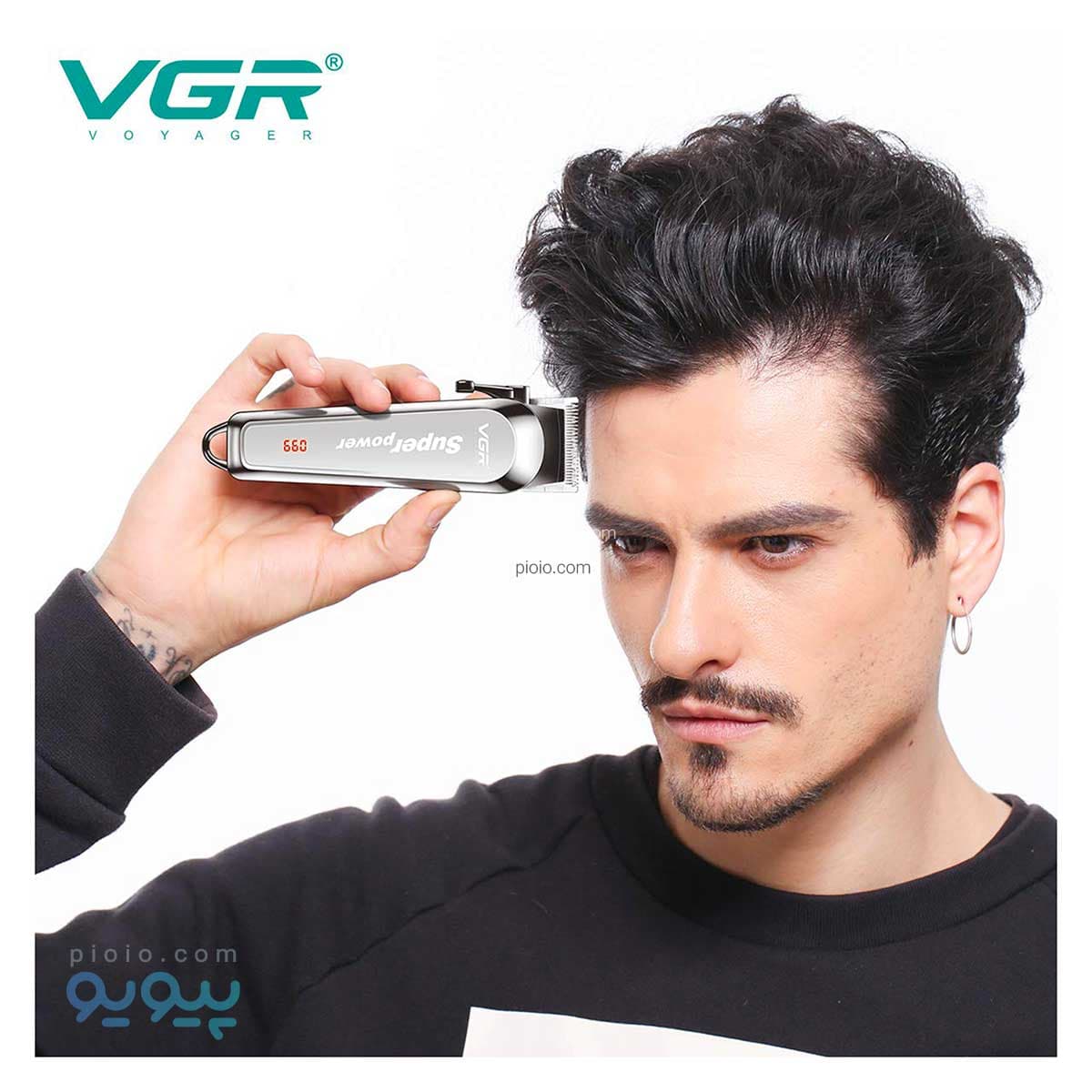 ماشین اصلاح موی صورت و سر وی جی ار مدل VGR v-060 — تصویر ۷