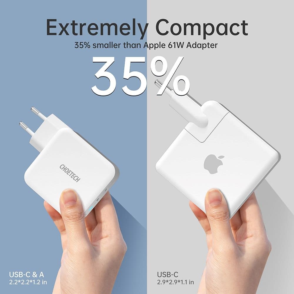 شارژر CHOETECH Wall Charger 65W Quick Charge PD8002 — تصویر ۷
