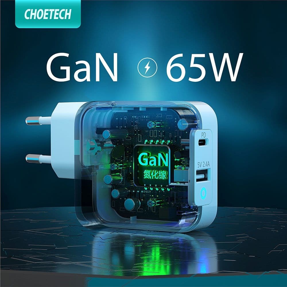 شارژر CHOETECH Wall Charger 65W Quick Charge PD8002 — تصویر ۲