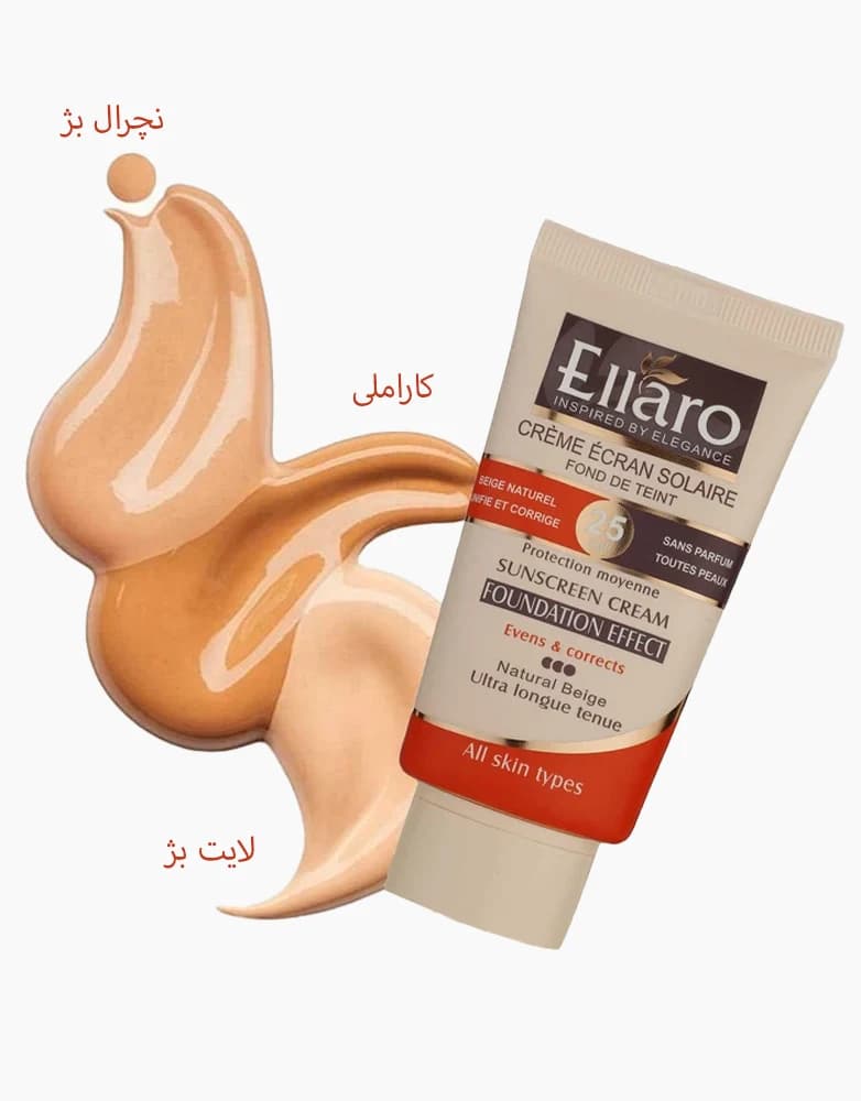 ضد آفتاب رنگی الارو با SPF 25 | انواع پوست — تصویر ۴