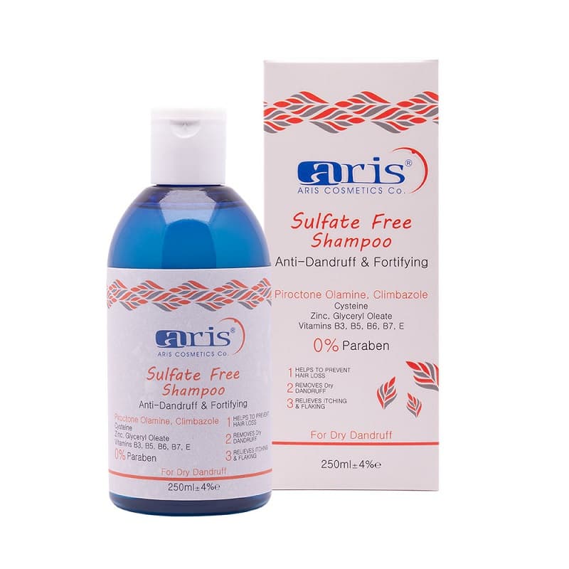 شامپو ضد شوره موی خشک آریس فاقد سولفات حجم 250mL